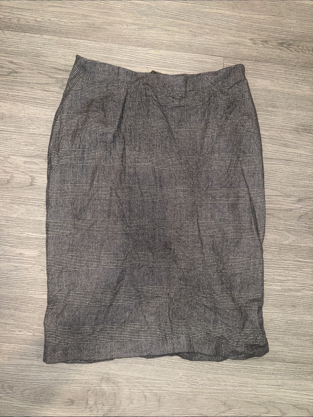 Escada Gray Plaid Pencil Skirt